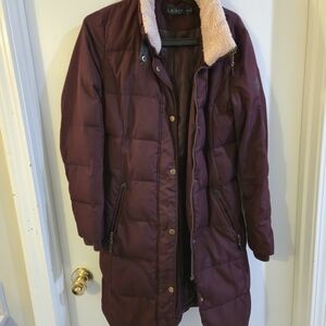 Ralph Lauren Plum Puffer Coat